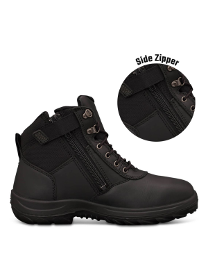 140mm Black Zip Sided Boot | WB 26 Series Non Safety | Oliver Footwear