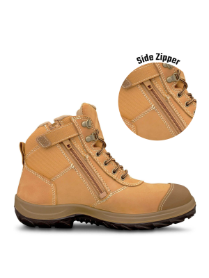 Wheat Zip Sided Ankle Boot