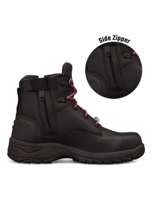 Women's Black Zip Sided Boot