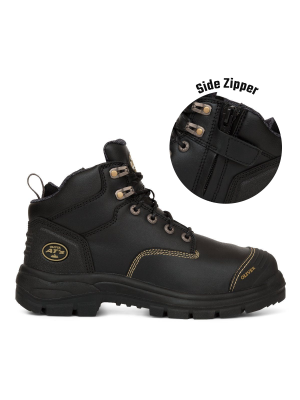 130mm Black Zip Sided Boot
