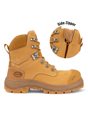 Women's 150mm Wheat Zip Sided Boot