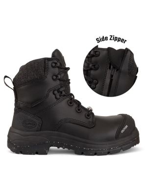 Women's 150mm Black Zip Sided Boot 