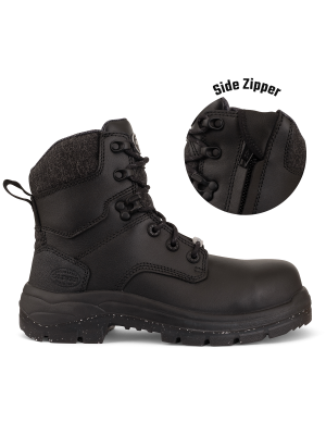Women's 150mm Black Zip Sided Boot